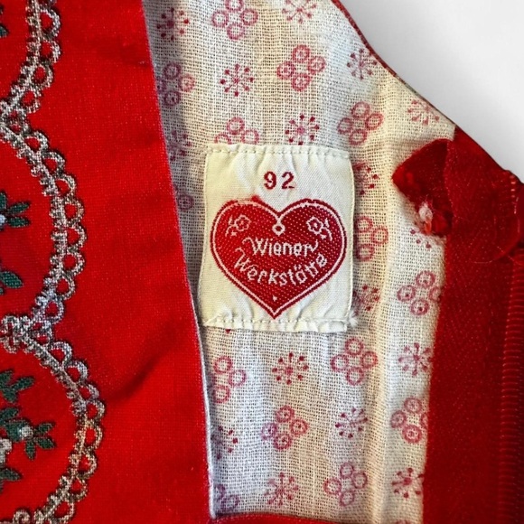 Vintage Rare Wiener Werkstätte Red and white dress - Picture 2 of 3